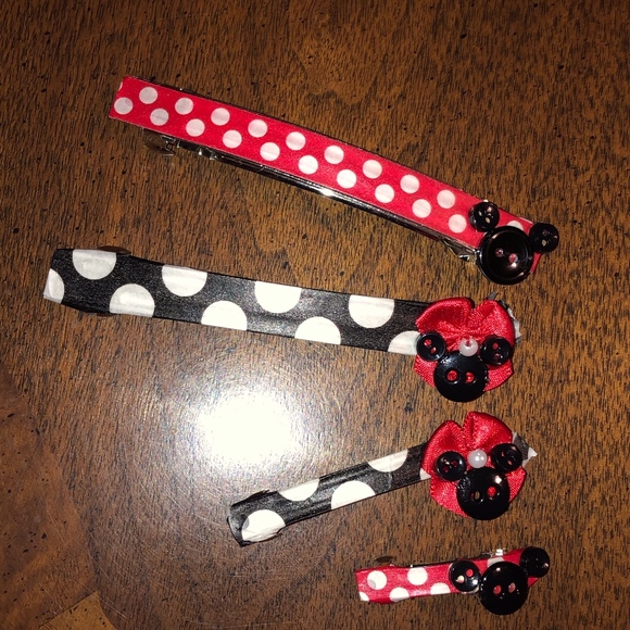 handmade Other - 🌟🏆⭐️ HP New Minnie& Mickey Hair Clips barrettes